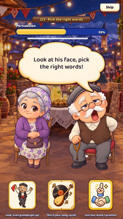 A frame from the Up You Get, Uncle! bonus